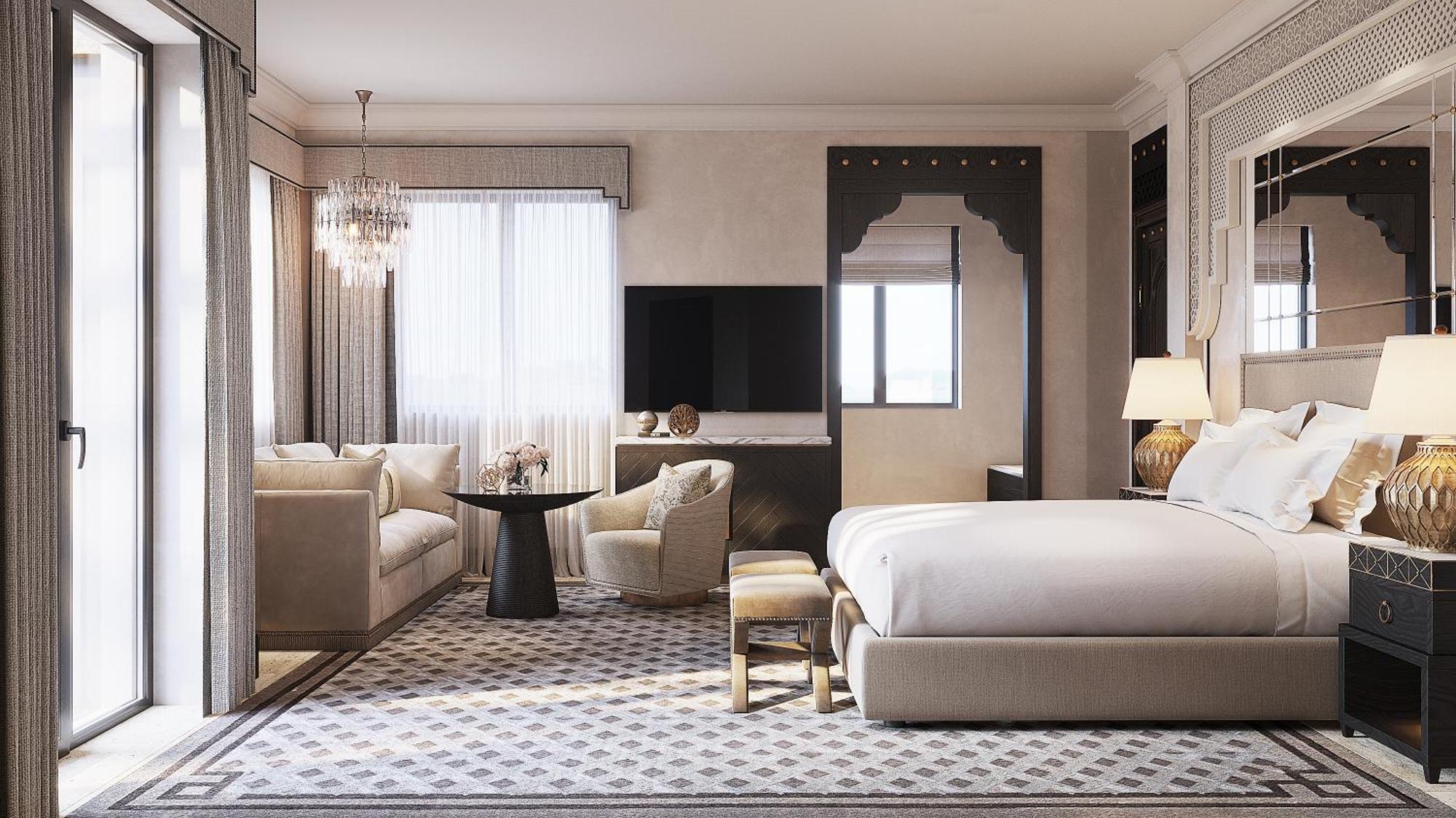 Jumeirah Dar Al Masyaf Dubai Exterior foto A rendering of a guest room at The St. Regis New York